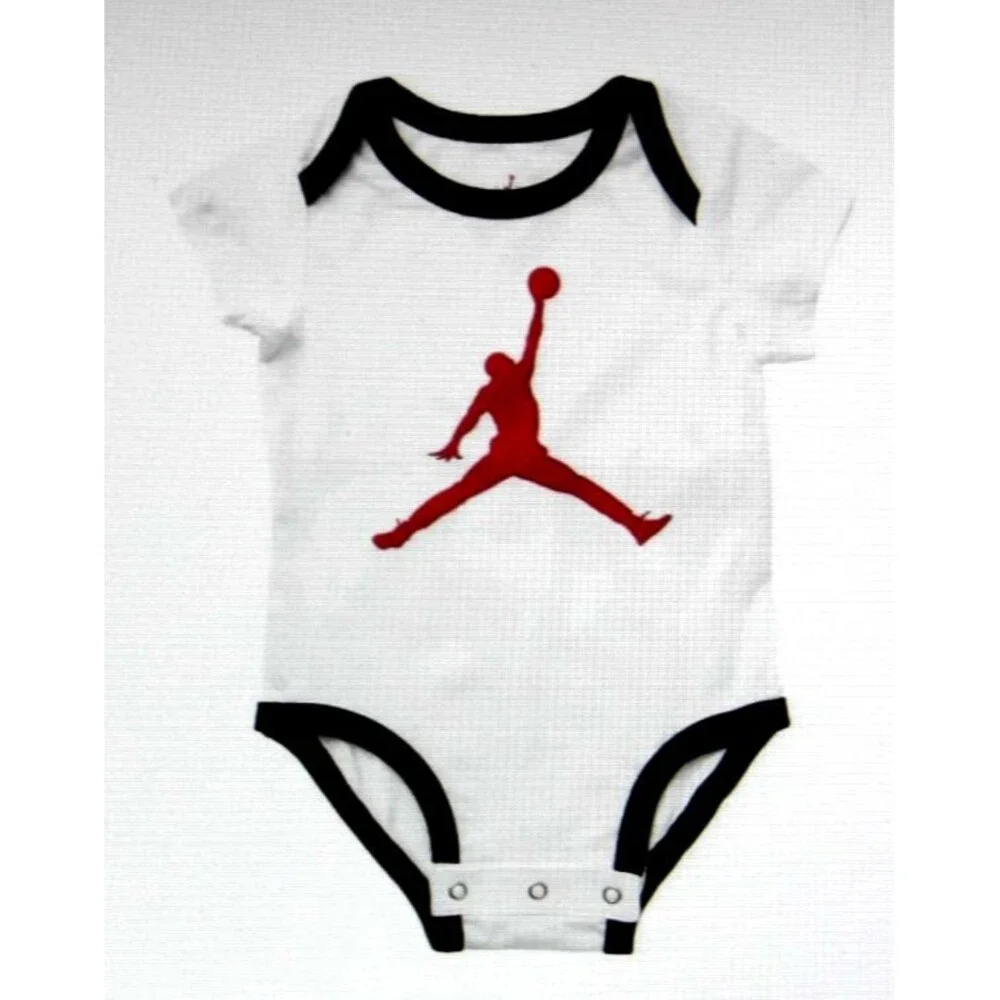 Nike Air Jordan First Year Baby 3 Piece Bodysuit Blanket Set Infant Outfit Gift